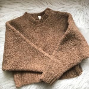 Brown cropped sweater XXS